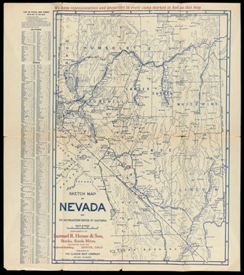 Sketch map of Nevada : and the southeastern portion of California