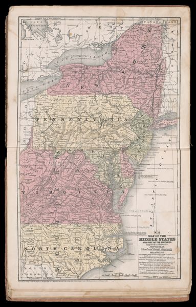 Map of the Middle states and part of the Southern