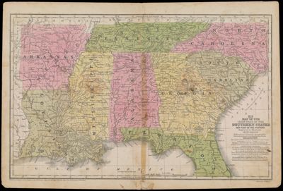 Map of the Chief Part of the Southern States and Part of the Western.