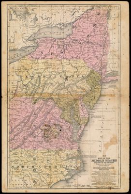 Map of the Middle States and Part of the Southern.