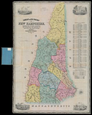 Township and Railroad Map of New Hampshire : compiled from the best authorities with corrections and alteration of town lines from actual surveys