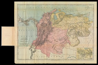The Rand McNally New Library Atlas Map of Colombia and Venezuela