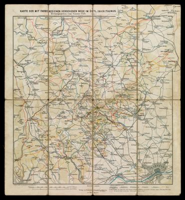 Karte Der Mit Farbenzeichen Versehenen Wege In Ostl (Main)-Taunus