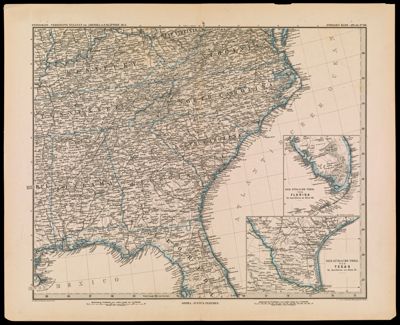 Vereinigte Staaten von Amerika in 6 Blattern, Bl. 6. (from Stieler's Hand-Atlas, No. 88.)