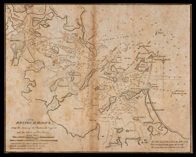 Boston Harbour, from the Survey of A. S. Wadsworth, Esq. U.S.N. and the Chart of Des Barres