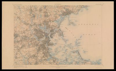 Topography, Massachusetts, Boston and vicinity / U.S. Geological Survey, George Otis Smith, Director. H.M. Wilson, geographer in charge