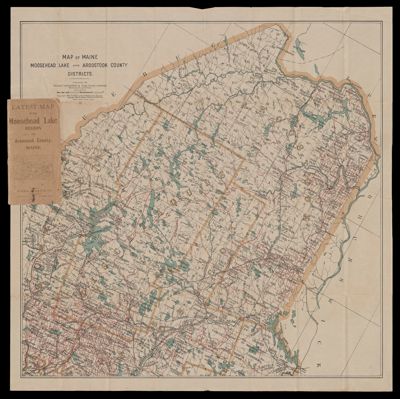 Map of Maine: Moosehead Lake and Aroostook County districts