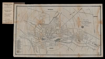 Map of the city of Waterville and the village in Winslow