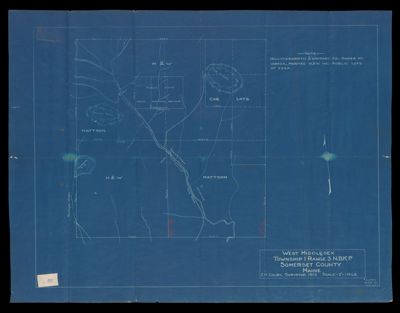 West Middlesex Township 1 Range 3 N.B.K.P. Somerset County, Maine