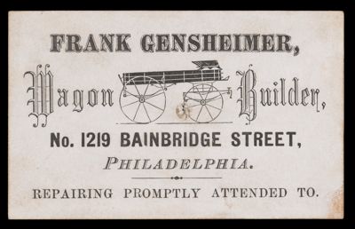 Frank Gensheimer, Wagon Builder