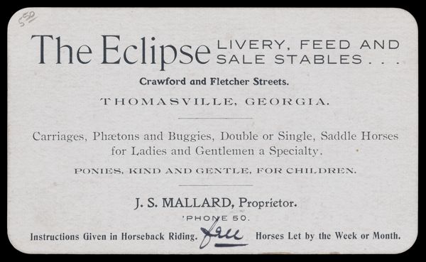 The Eclipse Livery, Feed and Sale Stables