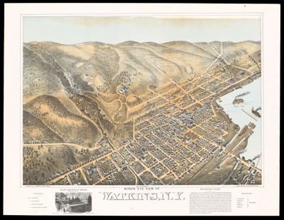 Bird's Eye View of Watkins, N.Y.