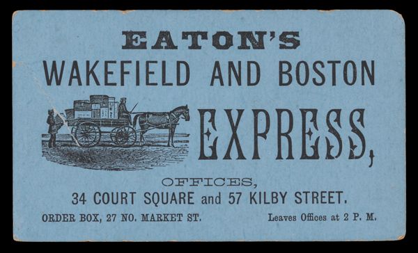 Eaton's Wakefield and Boston Express