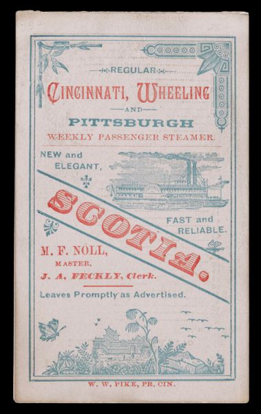 Time Table of Steamer Scotia