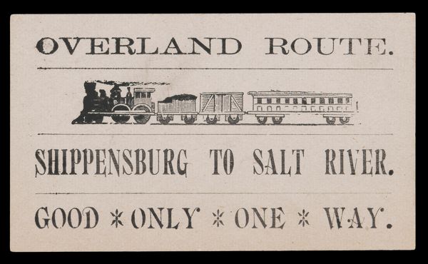 Overland Route. Shippensburg to Salt River.