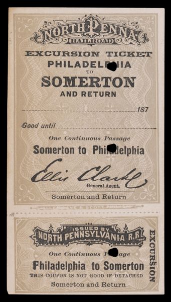 North Penna Railroad Philadelphia to Somerton and Return