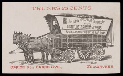 Lightning Messenger and Express Co. Trunks 25 cents.