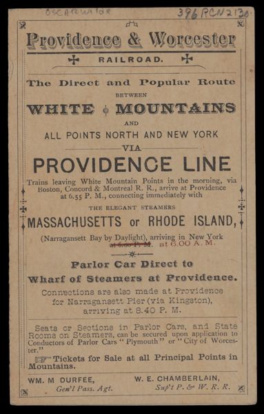 Providence and Worcester Railroad: Through the Beautiful Valley of the Blackstone