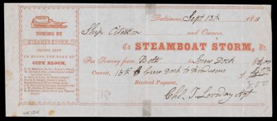 Towing by Steamer Storm