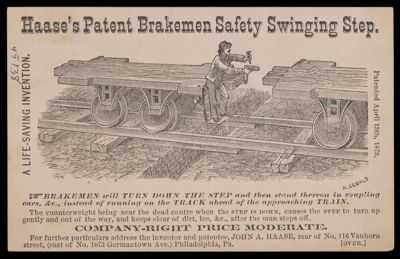 Hease's Patent Brakemen Safety Swinging Step