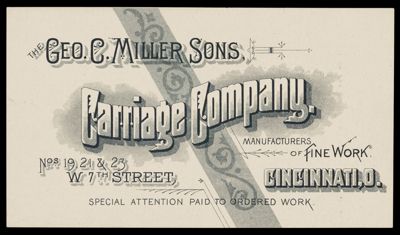 The Geo. C. Miller Sons Carriage Company: Manufacturers of Fine Work