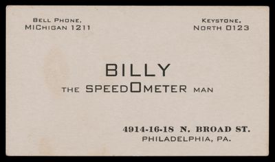 Billy the SpeedOMeter Man