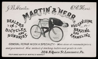 Martin & Herr, Dealers in Bicycles, and Sundries