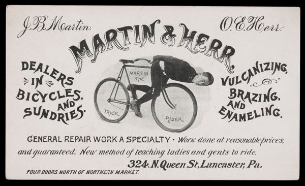 Martin & Herr, Dealers in Bicycles, and Sundries