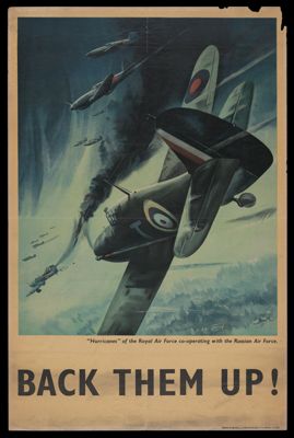 Back Them Up! 'Hurricanes' of the Royal Air Force co-operating with the Russian Air Force.