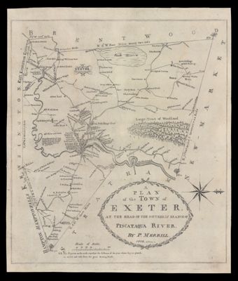 A Plan of the town of Exeter at the head of the southerly branch of Piscataqua River by P. Merrill 1802