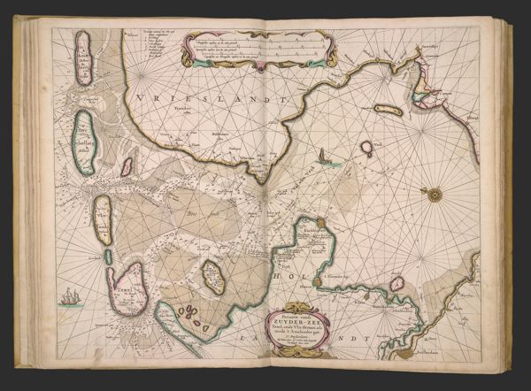 Pascaarte vande Zuyder-Zee Texel, ende 't Vlie-stroom, als mede 't Amelander-gat. t' Amsterdam...