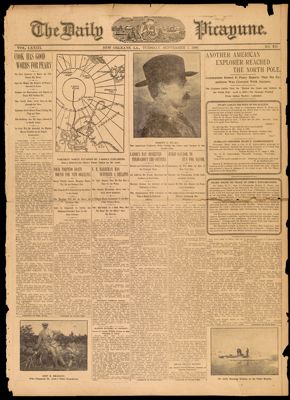 Another American explorer reached the North Pole : Commander Robert E. Peary reports that his expedition was crowned with success