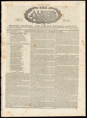 The Albion, or, British, colonial, and foreign weekly gazette