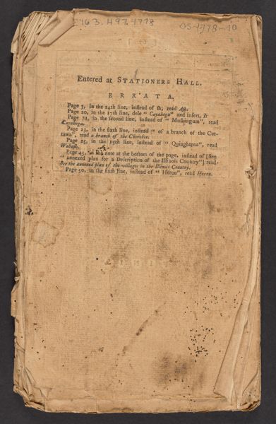 Entered at Stationers Hall. [Back Cover]
