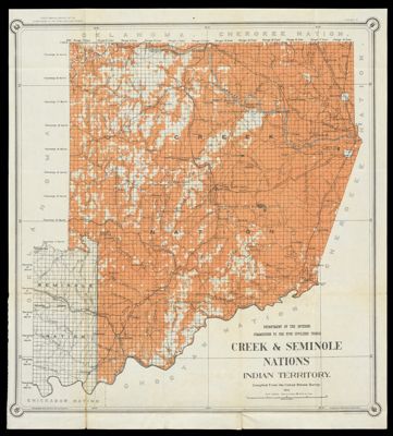 Creek & Seminole Nations, Indian territory compiled from the United States Survey : compiled and drawn by C.H. Dana.