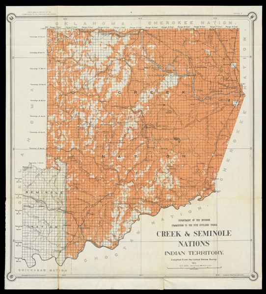 Creek & Seminole Nations, Indian territory compiled from the United States Survey : compiled and drawn by C.H. Dana.