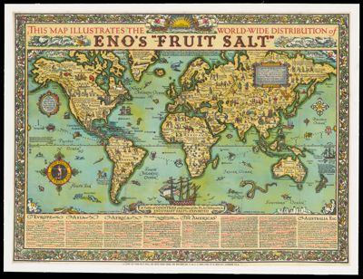 This map illustrates the world wide distribution of Eno's 