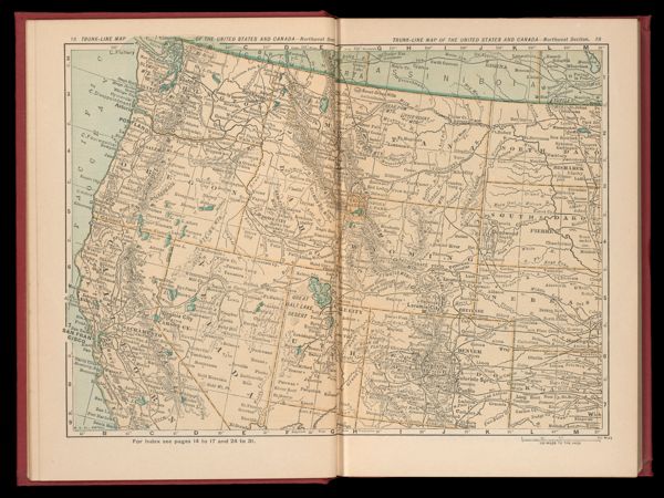 Trunk-line map of the United States and Canada-Northwest section