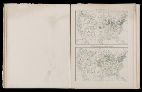 Yield of rye per square mile 1890 / Production of rye per acre of improved land 1890