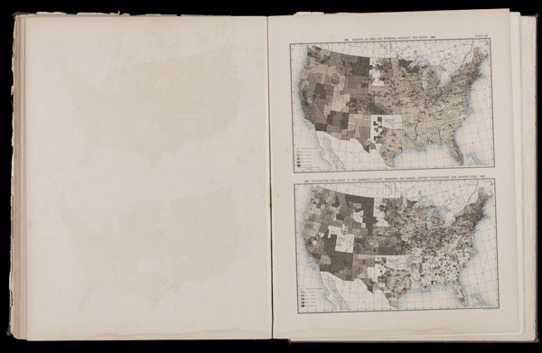 Taxation of real and personal property per capita 1890 / Distribution per capita of the combined county, municipal and school district indebtedness less sinking fund 1890