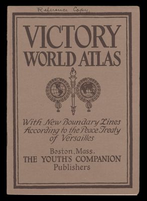 Victory World Atlas with new boundary lines according to the Peace Treaty of Versailles