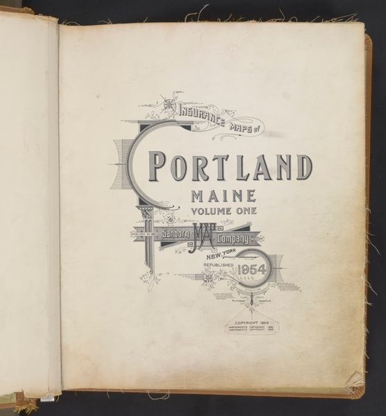 Insurance maps of Portland, Maine [Title page]