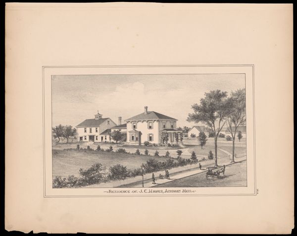 Residence of J.C. Hawes, Acushent, Mass.
