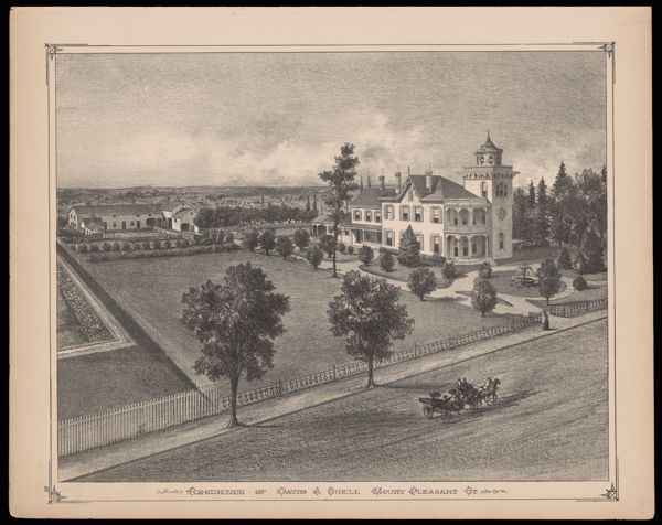 Residence of David A Snell Mount Pleasant St.