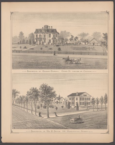 Residence of Edward Haskell, Union St. Corner of Cottage / Residence of Wm. H. Besse 106 Washington Street