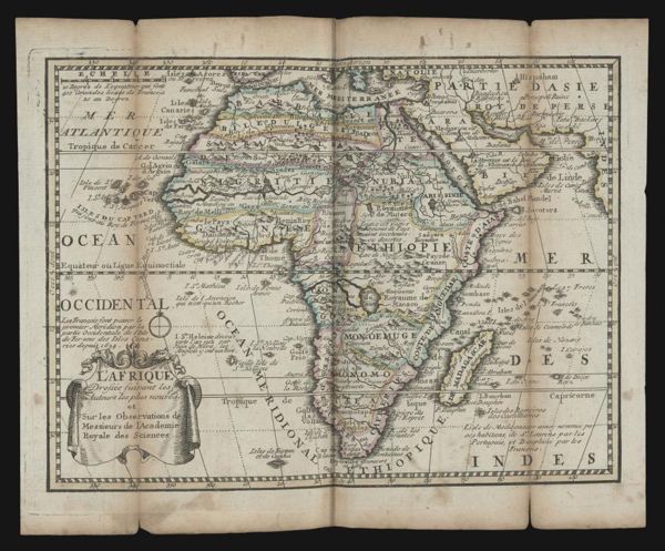 L' Afrique Dressée suivant les Auteurs les plus nouvea. et Sur les observations de Mrs. de l'Academie Royale des Sciences.