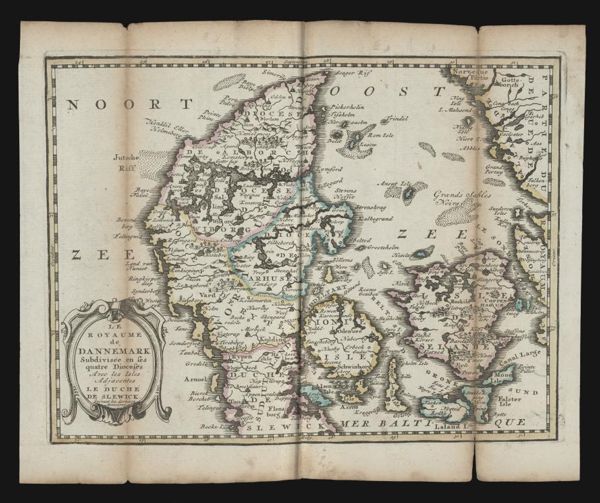 Le Royaume de Dannemark subdivisée en ses quatre dioceses Avec les Isles adjacentes...