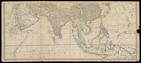 Asia and its Islands according to d'Anville: divided into Empires, Kingdoms, States, Regions &ca with the European Possessions and Settlements in the East Indies and an Exact Delineation of all the Discoveries made by the English under Captn. Cook.