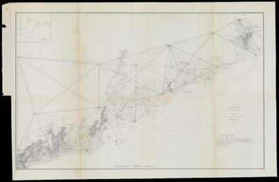 U.S. Coast Survey A. D. Bache Superintendent Sketch A Showing the progress of the Survey in Section No. I From 1852 to 1864