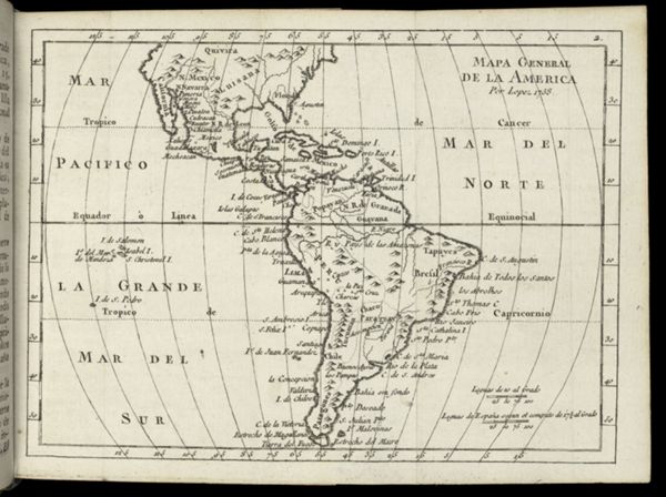 Mapa General de la America por Lopez 1758.
